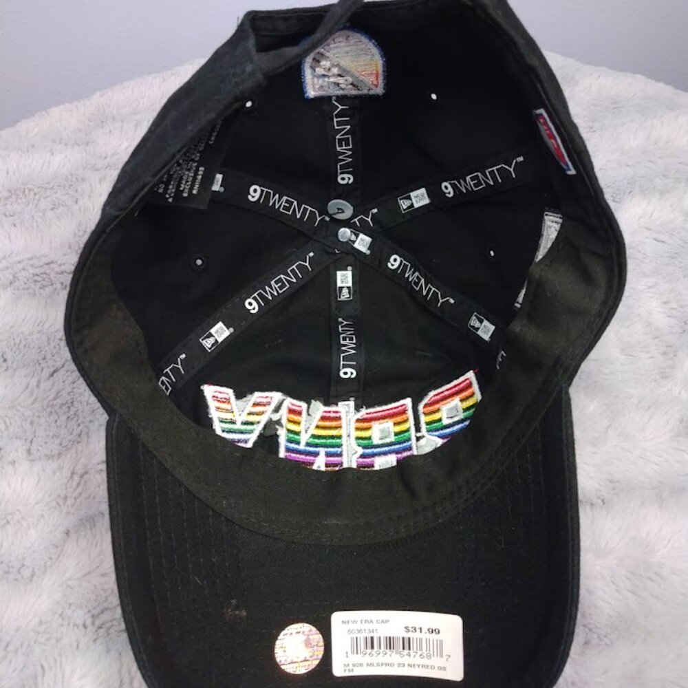 Pride Men's New Era 9TWENTY Adjustable Baseball Cap Hat NY Red Bulls Soccer MLS - Picture 6 of 8